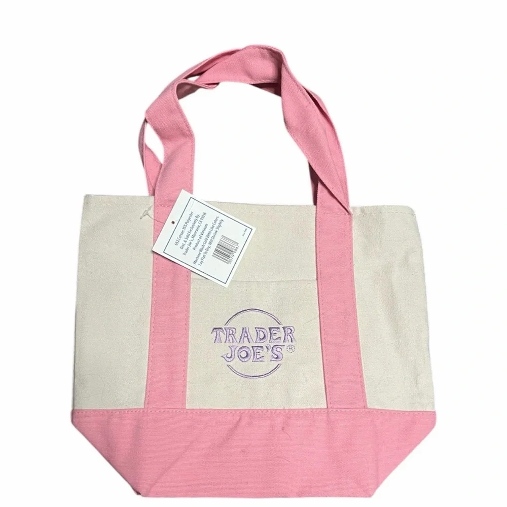 Trader Joe’s Pink Mini Tote Bag - Picture 1 of 1